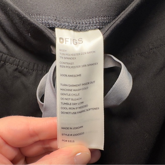 Figs Womens Black Livingston Straight Leg Drawstring Scrub Pant Sz 2X NWOT - Picture 6 of 6